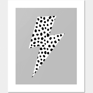 Dalmatian Spotty, Lightning Bolt on Grey Posters and Art